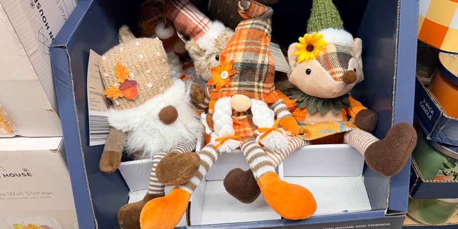 two gnome and fox harvest plushes 