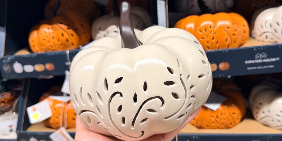 white ceramic pumpkin 