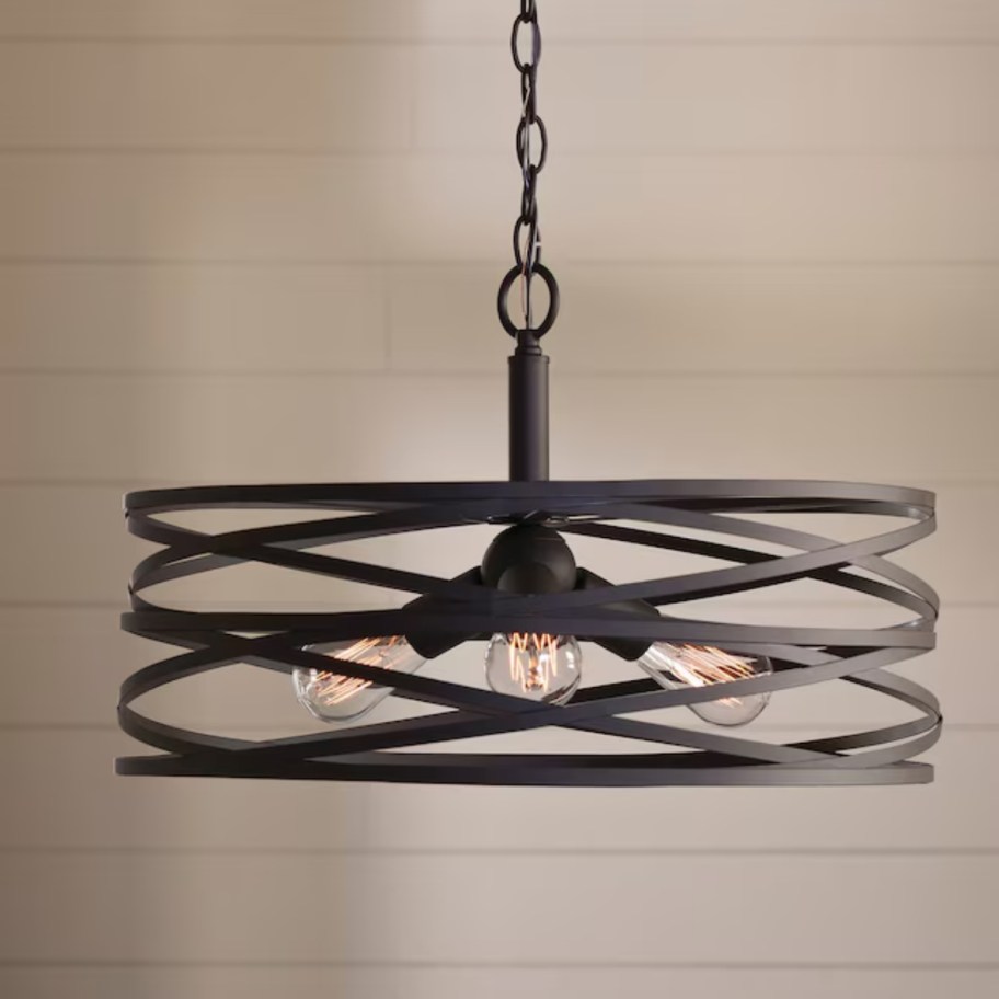 round metal pendant fixture