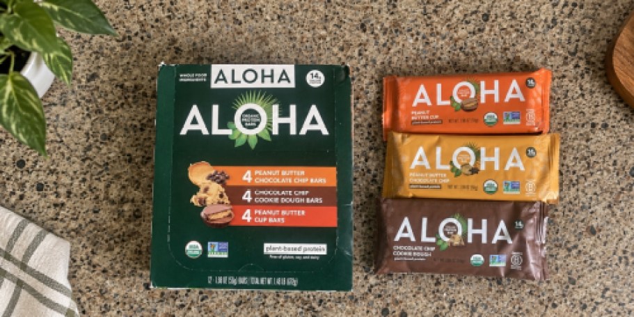ALOHA Organic Plant-Based Protein Bars 12-Count Just $15.50 Shipped on Amazon (Reg. $39)