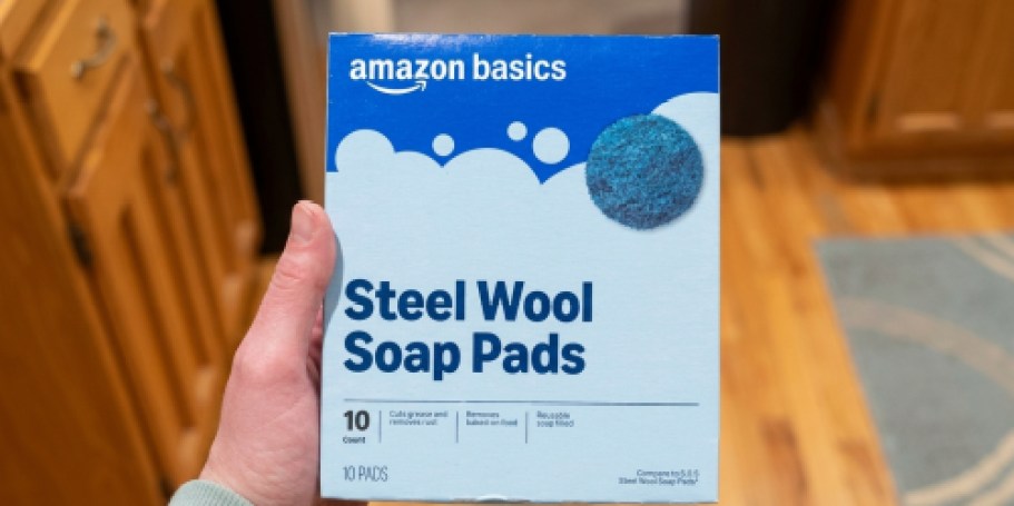 Amazon Basics Steel Wool Soap Pads 10-Pack Only $1.70 Shipped
