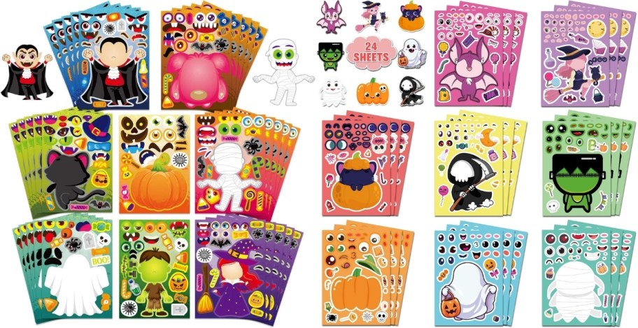 2 sets of halloween stickers