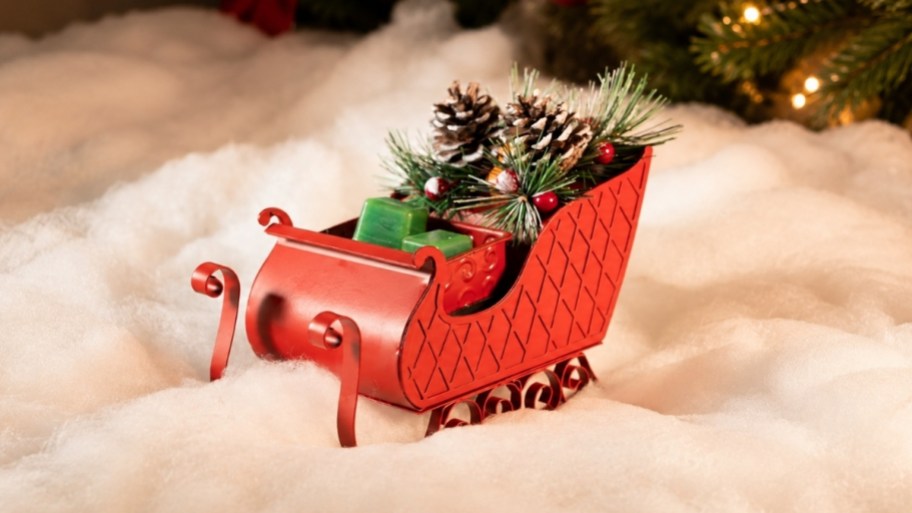 red santa sleigh wax warmer