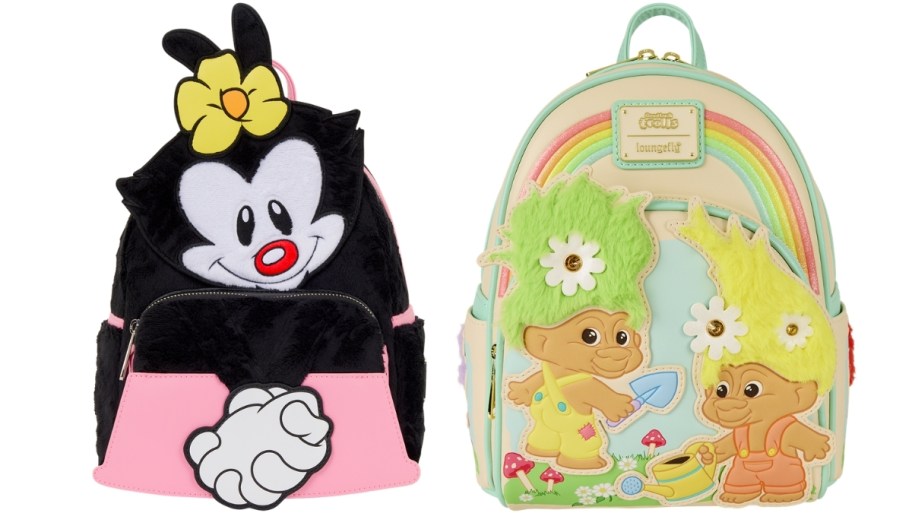 animaniacs dot and trolls mini backpacks