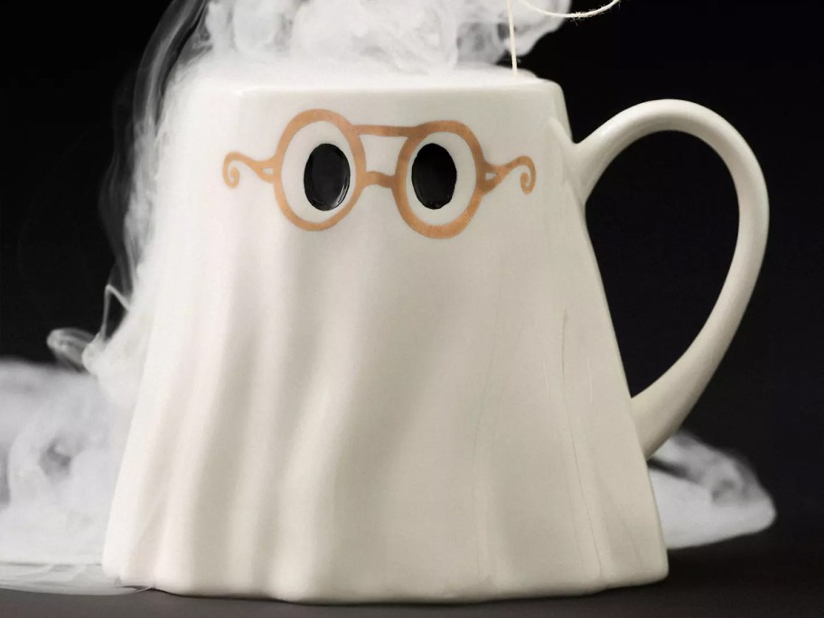ghost mug with steam coming off of it 