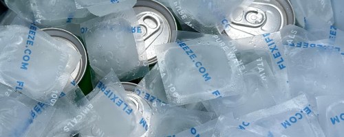 cooler filled with Reusable Ice