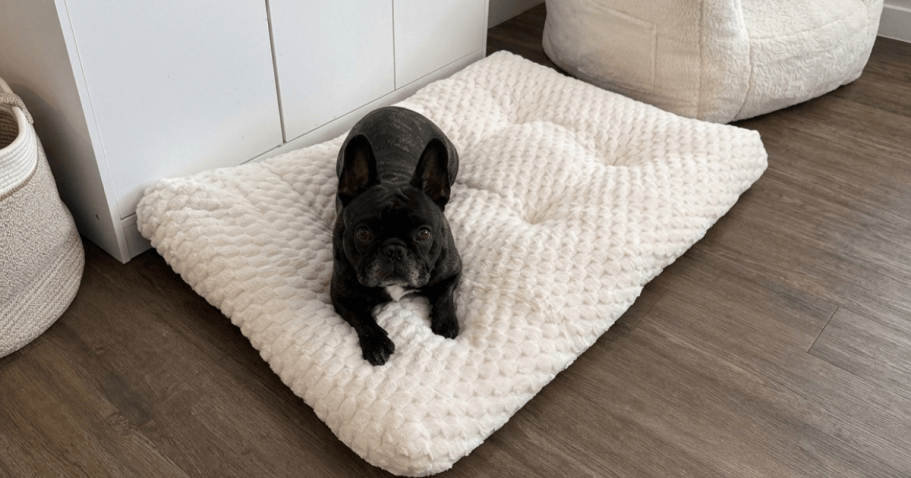 Comfy Bubble Fleece Dog Crate Bed Just $14.99 on Amazon (Reg. $30)