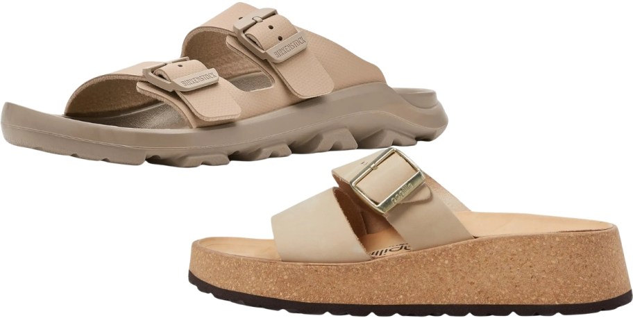 birkenstock almina platform and mogami slide