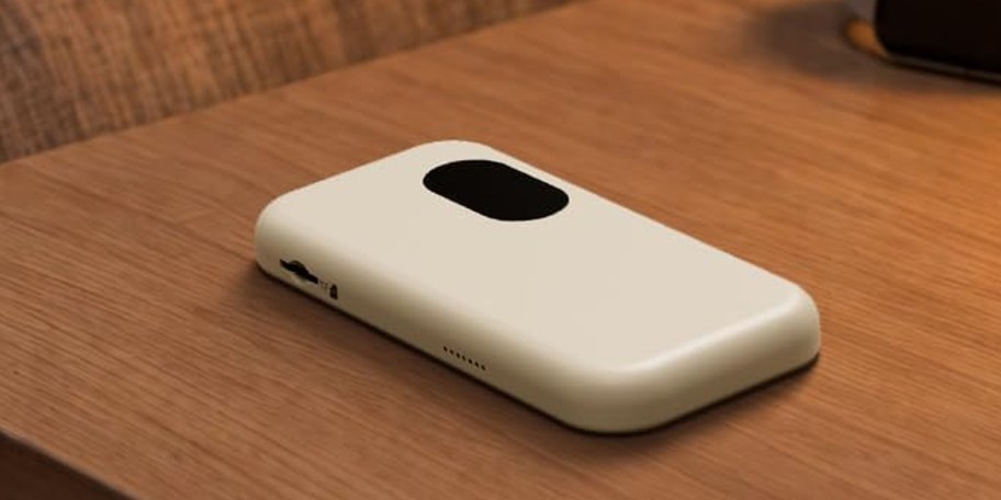 white speaker on table