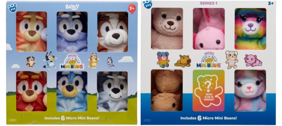 2 sets of mini plush toys