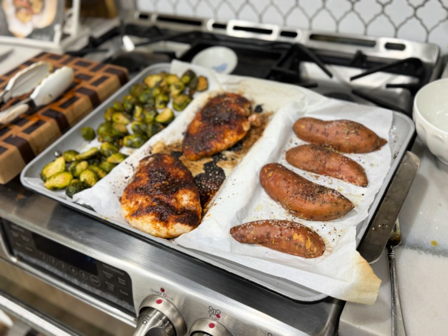 cooked sheet pan meal 