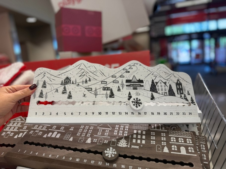 hand holding advent countdown