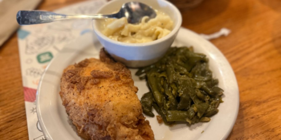 Cracker Barrel Just Dropped $9.99 Crispy Chicken Meals + FREE Kids Toys!
