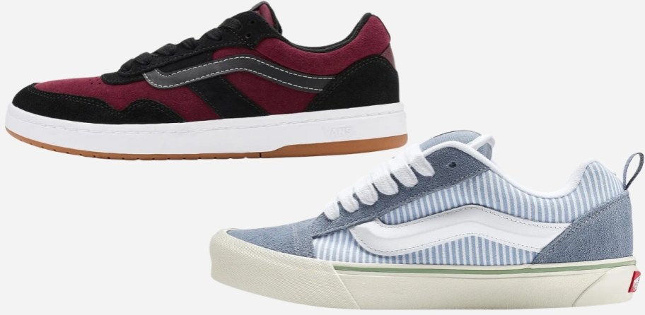 two lace up sneakers