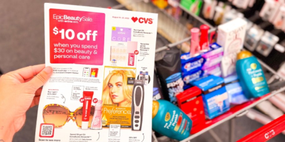 CVS Epic Beauty Sale: $10 Off $30 Coupon + Stackable Savings = $39 Worth of Beauty Better Than FREE