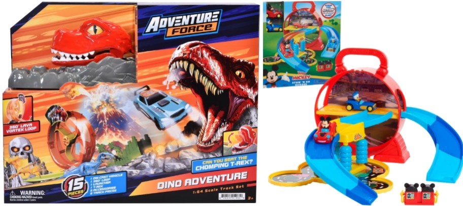 two car race track play sets