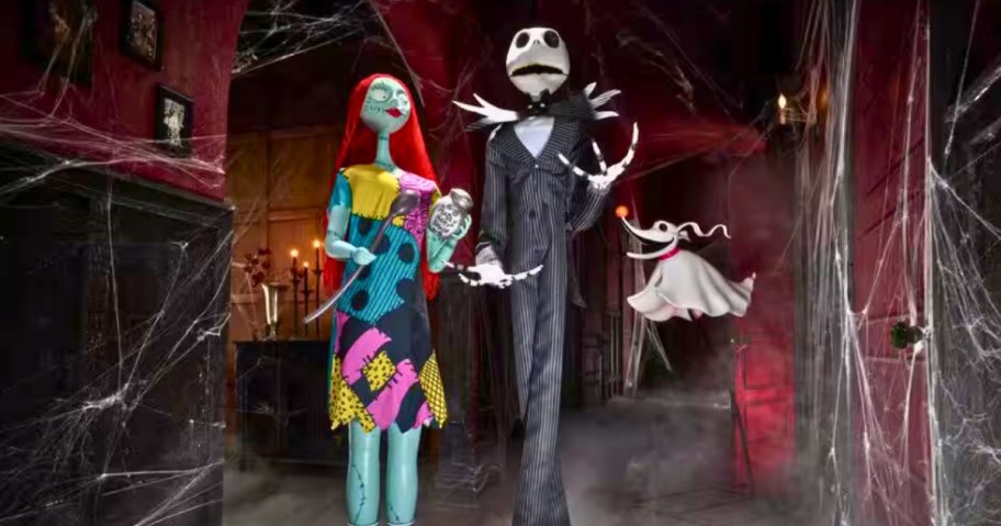 Jack & Sally from Nightmare Before Christmas Animatronic Halloween Figures
