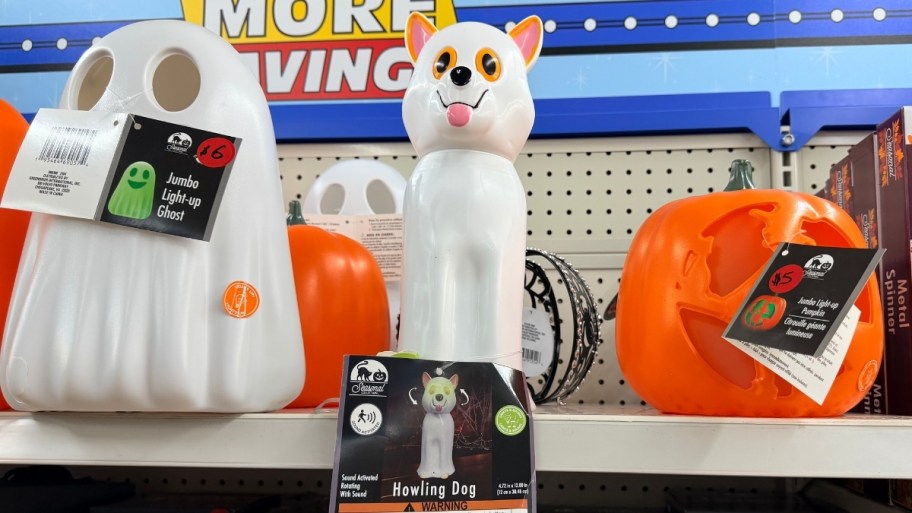 howling dog halloween decor