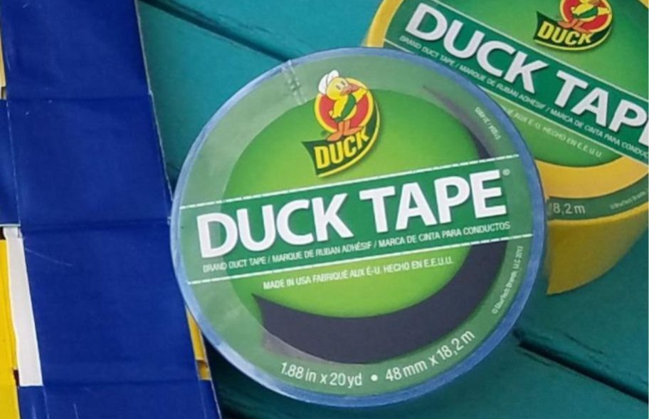 two rolls of Duck Color Duct Tape on deck