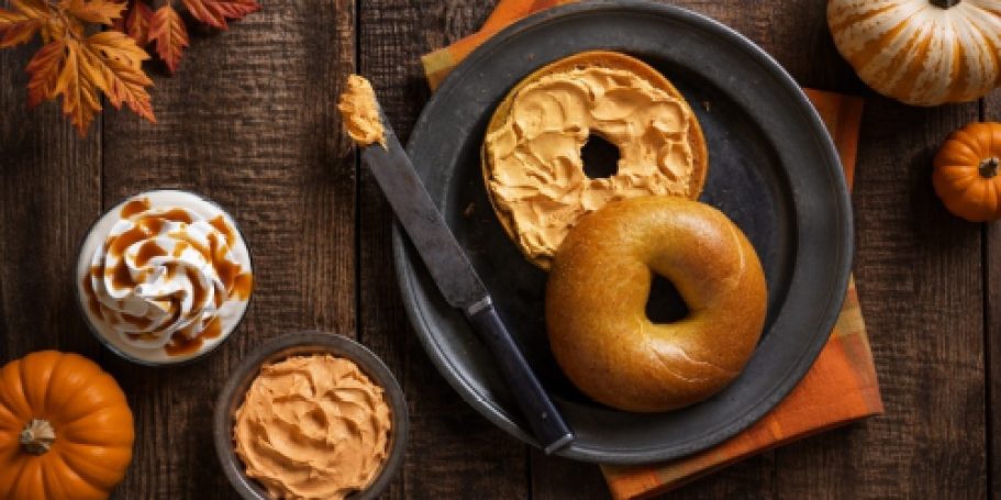 Einstein Bros. Pumpkin Bagels Are Back After 7 Years + Kids Get One FREE Today!
