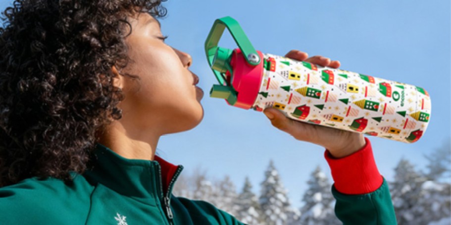 Owala-Inspired Water Bottles Only $4.99 on Amazon (Includes Cute Holiday Prints!)