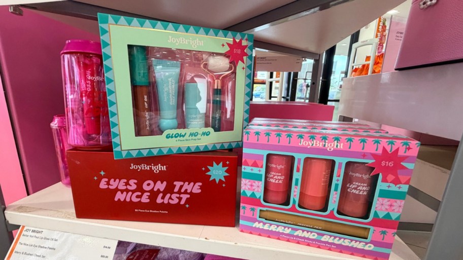 ulta gift sets on a store shelf