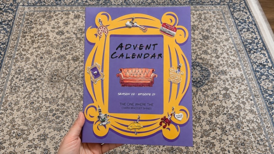 hand holding friends advent calendar box