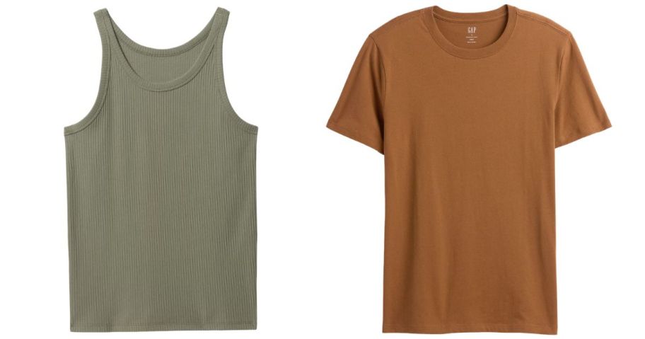 green gap womens and brown gap mens top
