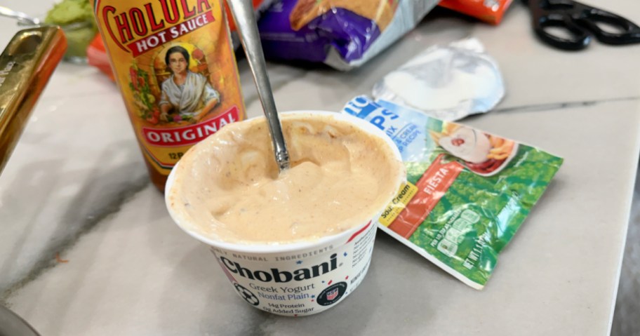 greek yogurt and fiesta ranch seasoning