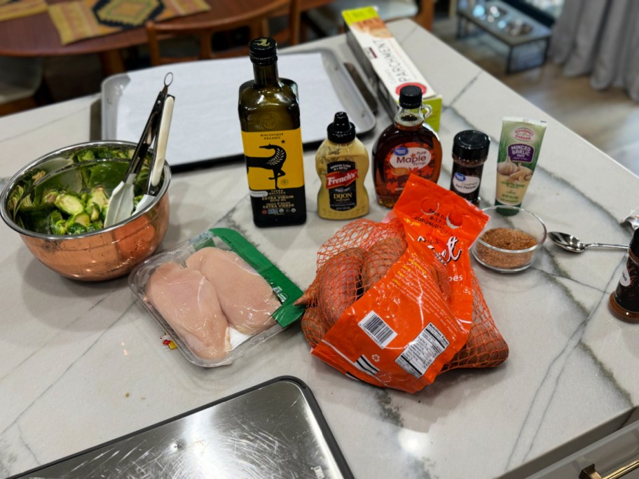 ingredients for a sheet pan meal