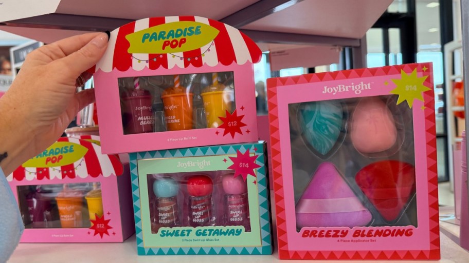 lip gloss and beauty tool gift sets