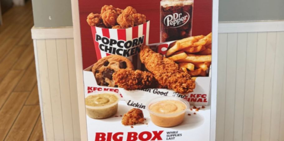 BOGO FREE KFC Big Boxes (FOUR Meal Choices w/ Sides & Drink)