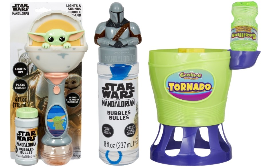grogu bubble wand, bubble solution and bubble machine