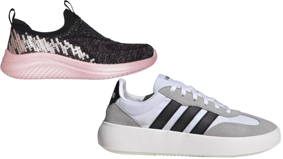 kids skecher and adidas shoes