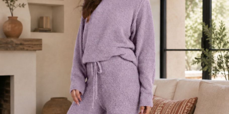Women’s Fuzzy Fleece Lounge Set Just $19.99 Shipped on Amazon (Reg. $69)
