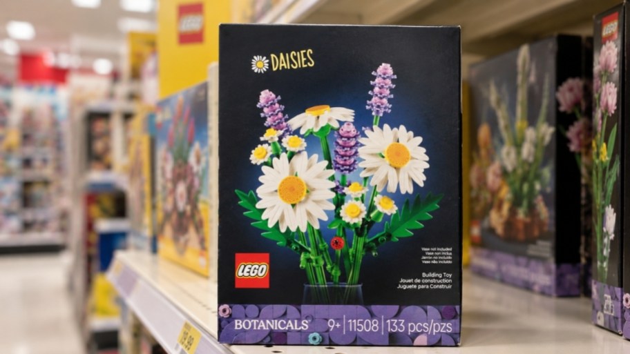 Lego botanicals box on a store shelf