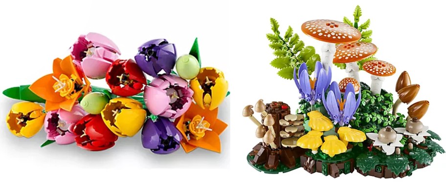 lego colorful bouquet and mushroom set 