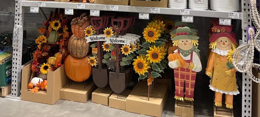 assorted lowes fall decor