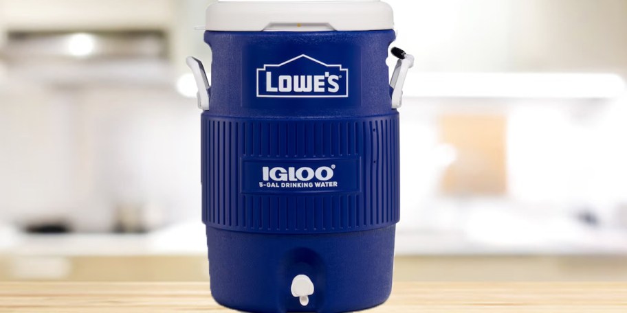 lowes 5 gallon cooler on countertop 