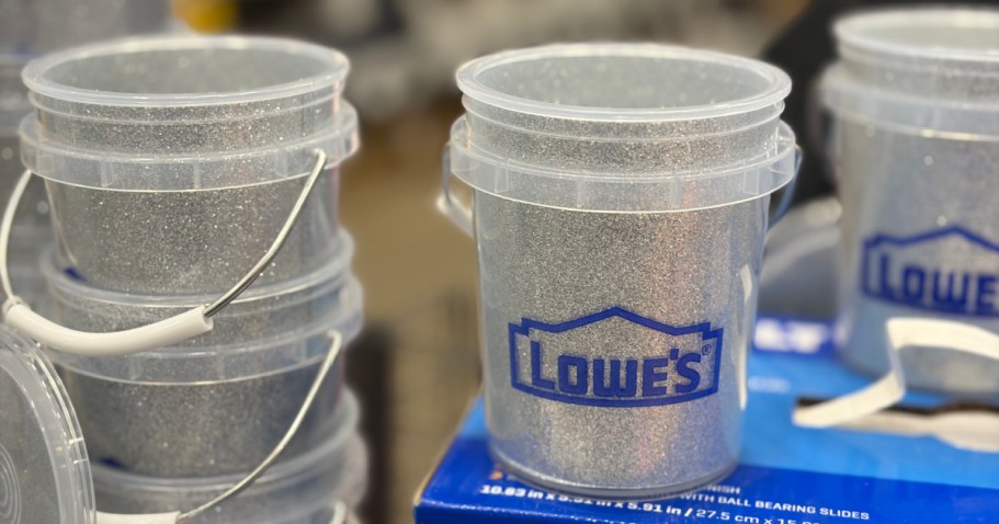 We Finally Found the Viral Glitter Mini Buckets at Lowe’s & They’re So Cute!