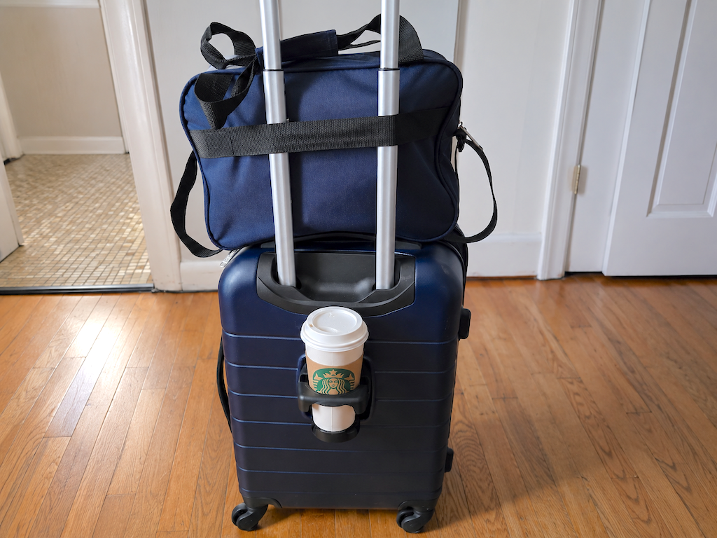 WAIT… This $42 Wrangler Carry-On Set Charges Your Phone AND Holds Your Drink?!