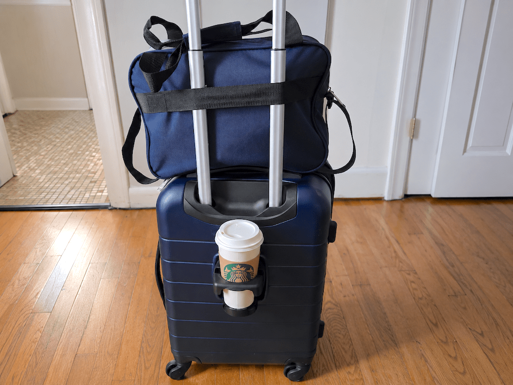 Wrangler luggage set with Starbucks inside
