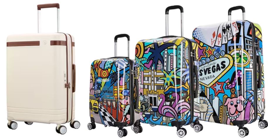 two sets of luggage
