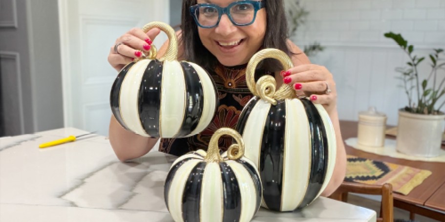 MacKenzie-Childs Pumpkins Are Fall Decor Goals (Save $105 on This Elegant Trio!)