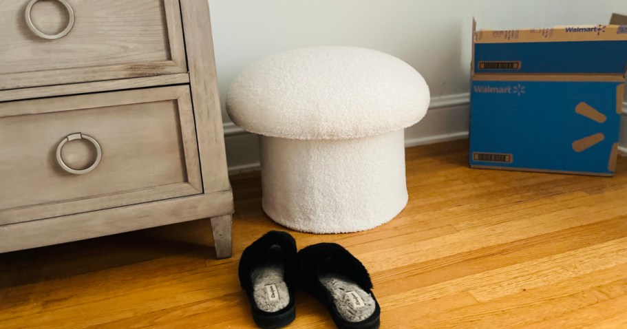 Trendy Mushroom Storage Ottoman Just $28 on Walmart.com (Reg. $40)