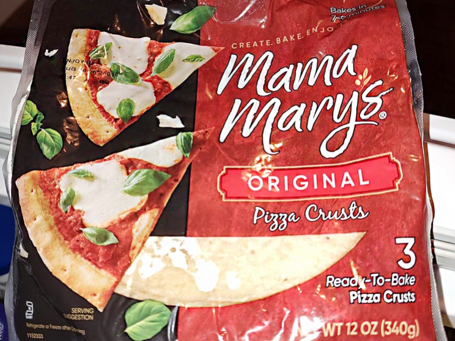 3 pack of mama mary's pizza crusts