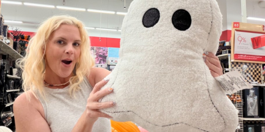 50% Off Michaels Halloween Decor: Cute Pillows, Colorful Ghosts, & Creepy Finds
