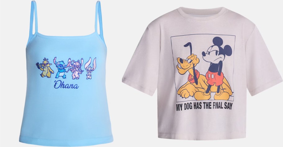 blue and white disney tees 