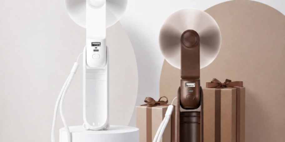 Handheld Fans 2-Pack Only $10 Shipped (Reg. $34) | Has Flashlight & Power Bank