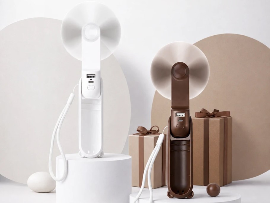 Handheld Fans 2-Pack Only $10 Shipped (Reg. $34) | Has Flashlight & Power Bank